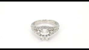 Radiance by Adamante 2-3/4 ct. tw. Lab-Grown Oval Diamond Wedding Set in 14K White Gold front view