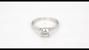 Radiance by Adamante 1-1/2 ct. tw. Lab-Grown Round Brilliant Diamond Solitaire Engagement Ring in 14K White Gold front view