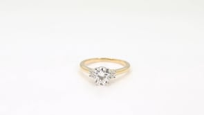 Canadian Rocks 1-1/5 ct. tw. Oval & Round Diamond Engagement Ring in 14K Yellow Gold side profile