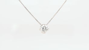 Canadian Rocks 1 ct. tw. Round Brilliant Diamond Solitaire Pendant in 14K White Gold front view