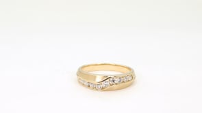 Canadian Rocks Men's 7/8 ct. tw. Diamond Channel Set Wedding Ring in 14K Yellow Gold close-up detail