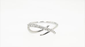 Journey 1/4 ct. tw. Diamond Graduated Ring in 10K White Gold close-up detail