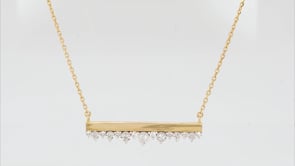 Demi Fine 1/8 ct. tw. Diamond Bar Necklace in 10K Yellow Gold front view
