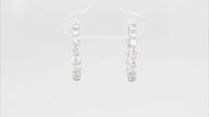 Adamante 1 ct. tw. Lab-Grown Diamond Inside Out Hoop Earrings in 10K White Gold front view