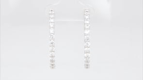 Adamante 2 ct. tw. Lab-Grown Diamond Hoop Earrings in 10K White Gold front view