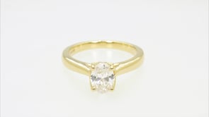 Adamante 1-1/4 ct. tw. Lab-Grown Oval Diamond Solitaire Engagement Ring in 14K Yellow Gold side profile