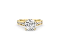 Above Love Star 2 ct. tw. Lab-Grown Round Brilliant Diamond Engagement Ring in 18K Yellow Gold full view