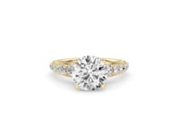 Above Love Star 3-1/4 ct. tw. Lab-Grown Round Brilliant Diamond Graduated Engagement Ring in 18K Yellow Gold full view