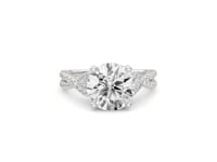 Above Love Star 3-1/3 ct. tw. Lab-Grown Round Brilliant Diamond Twist Engagement Ring in 18K White Gold full view