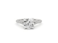 Above Love Star 1-9/10 ct. tw. Lab-Grown Round Brilliant Diamond Split Shank Engagement Ring in 18K White Gold full view