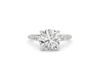 Above Love Star 3-1/6 ct. tw. Lab-Grown Round Brilliant & Baguette Diamond Engagement Ring in 18K White Gold full view