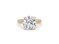 Above Love Star 3-5/8 ct. tw. Lab-Grown Round Brilliant Diamond Engagement Ring in 18K Yellow Gold full view