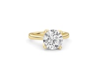 Above Love Star 2-1/4 ct. tw. Lab-Grown Round Brilliant Diamond Engagement Ring in 18K Yellow Gold close-up detail