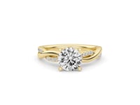 Above Love Star 1-1/7 ct. tw. Lab-Grown Round Brilliant Diamond Twist Engagement Ring in 18K Yellow Gold side profile