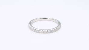 Adamante 1/5 ct. tw. Lab-Grown Diamond Wedding Band in 14K White Gold full view
