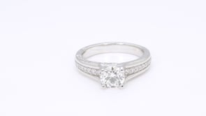 Premier Natural 1-1/5 ct. tw. Round Brilliant Diamond Engagement Ring in 14K White Gold side profile