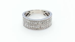 1/2 ct. tw. 5-Row Anniversary Band in 10K White Gold close-up detail