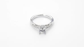 Designed With Love 1/3 ct. tw. Diamond Semi-Mount Engagement Ring in 14K White Gold side profile
