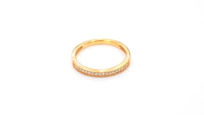 1/10 ct. tw. Diamond Milgrain Band in 10K Yellow Gold full view