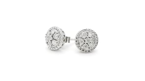 1/2 ct. tw. Diamond Pendant and Earring Box Set in Sterling Silver clasp detail