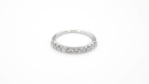 1/2 ct. tw. Round Brilliant Diamond Anniversary Band in 10K White Gold side profile