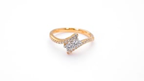 2Beloved 1/2 ct. tw. Round Brilliant Diamond Anniversary Ring in 14K Yellow Gold front view