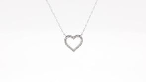 1/10 ct. tw Heart Pendant in 10K White Gold front view