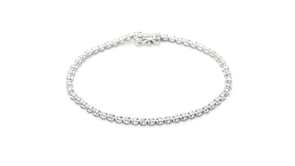 1 ct. tw. Round Diamond Tennis Bracelet in 10K White Gold front view