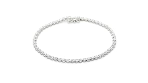 2 ct. tw. 7-inch Diamond Tennis Bracelet in 10K White Gold front view