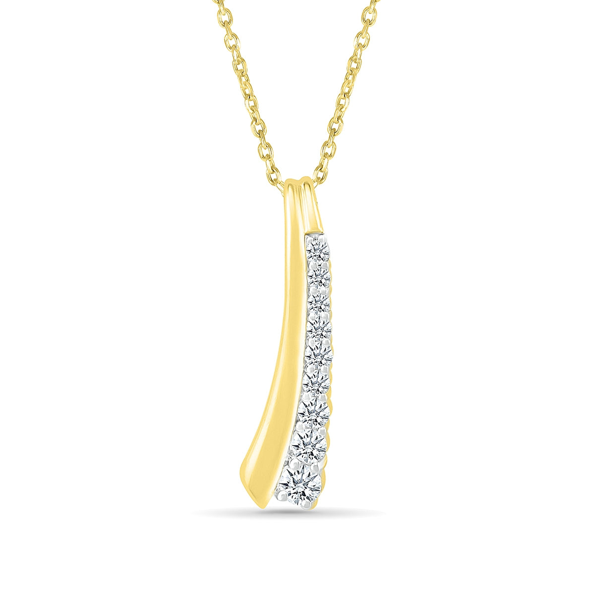 Journey Collection 1/6 ct. tw. Diamond Stick Pendant in 10K Yellow Gold