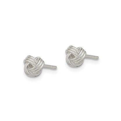 Knot Earrings in Sterling Silver front view