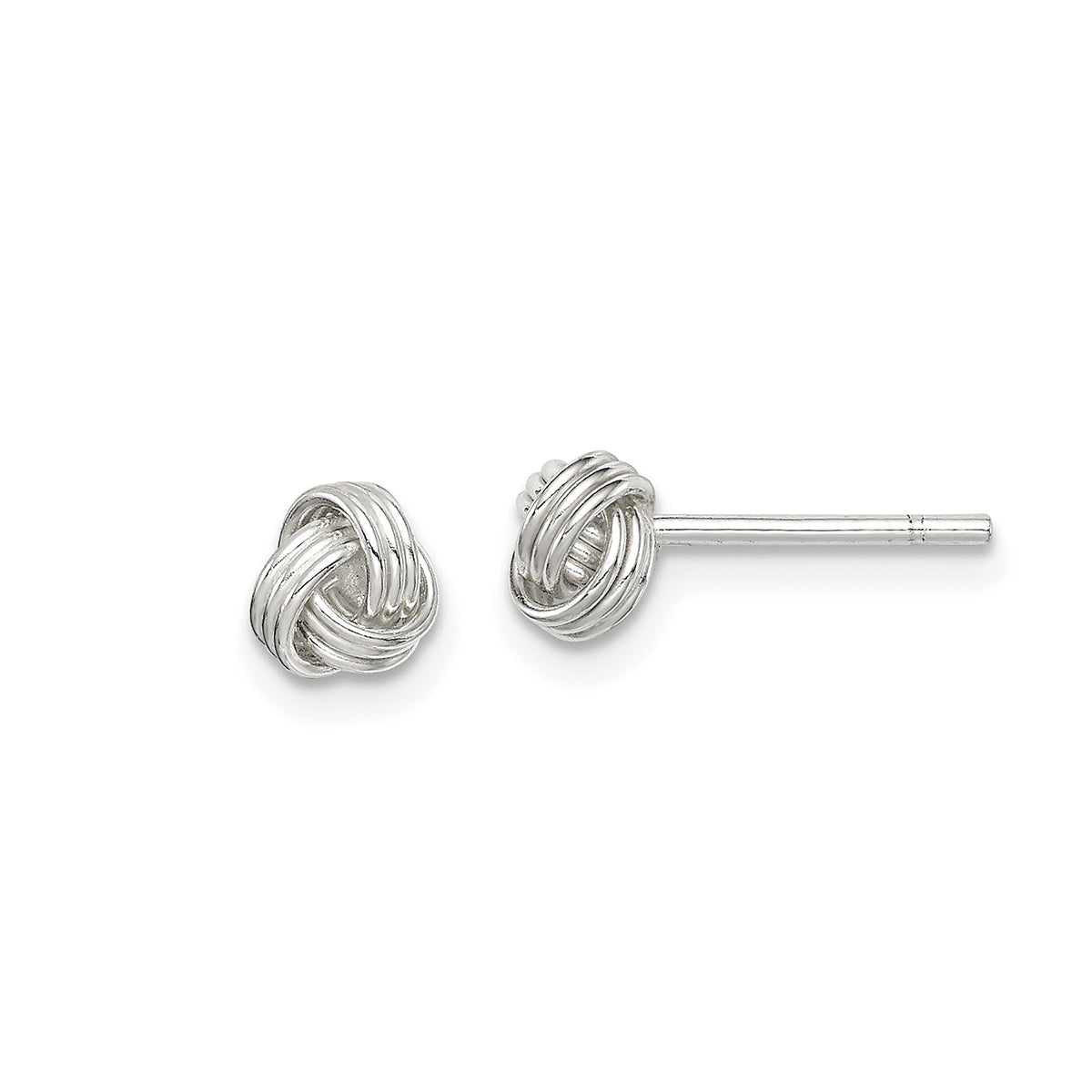 Knot Earrings in Sterling Silver