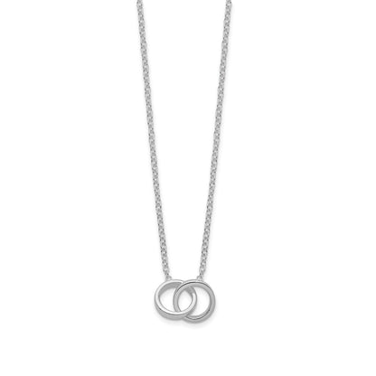 Interlocking Circle Necklace in Sterling Silver front view