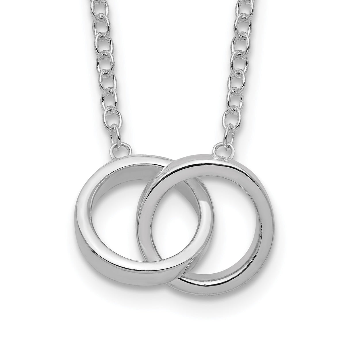 Interlocking Circle Necklace in Sterling Silver