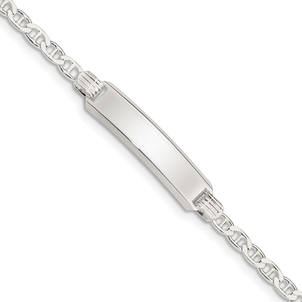 Children's ID Bracelet in Sterling Silver front view