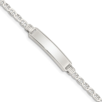 Children's ID Bracelet in Sterling Silver front view