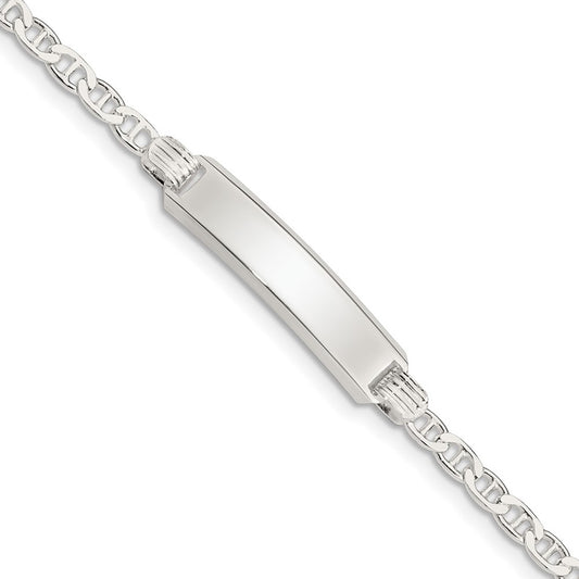 Children's ID Bracelet in Sterling Silver front view