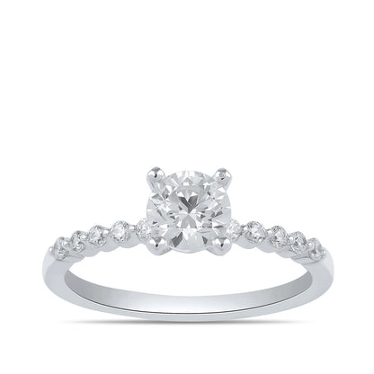 Adamante 3-1/6 ct. tw. Lab-Grown Round Brilliant Diamond Engagement Ring in 14K White Gold