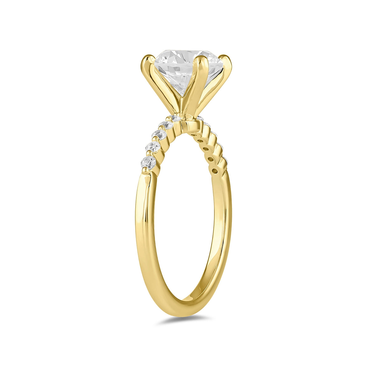Adamante 3-1/6 ct. tw. Lab-Grown Round Brilliant Diamond Engagement Ring in 14K Yellow Gold front view