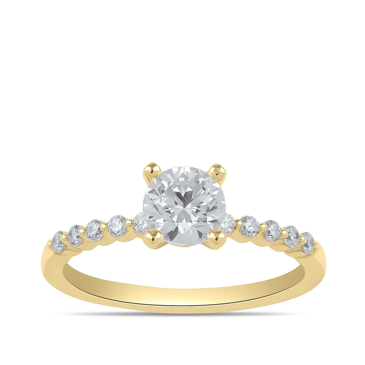 Adamante 3-1/6 ct. tw. Lab-Grown Round Brilliant Diamond Engagement Ring in 14K Yellow Gold