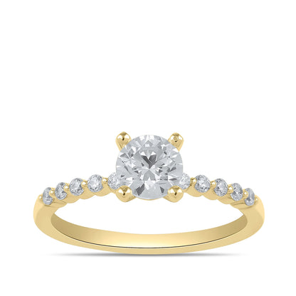 Adamante 3-1/6 ct. tw. Lab-Grown Round Brilliant Diamond Engagement Ring in 14K Yellow Gold