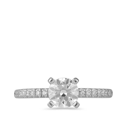 Adamante 3-1/7 ct. tw. Lab-Grown Round Brilliant Diamond Engagement Ring in 14K White Gold close-up detail