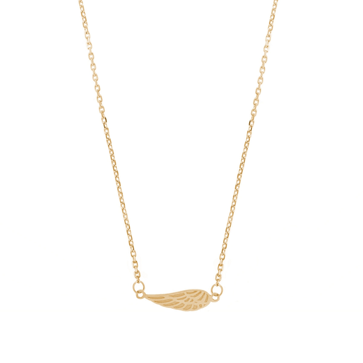 Angel Wing Necklace in 14K Yellow Gold