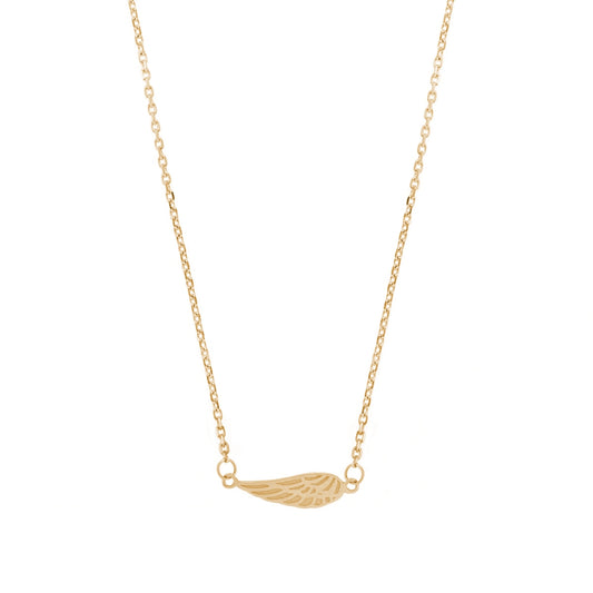 Angel Wing Necklace in 14K Yellow Gold