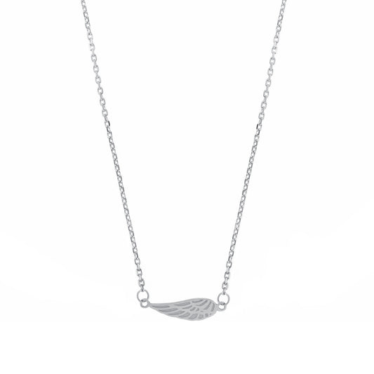 Angel Wing Necklace in 14K White Gold