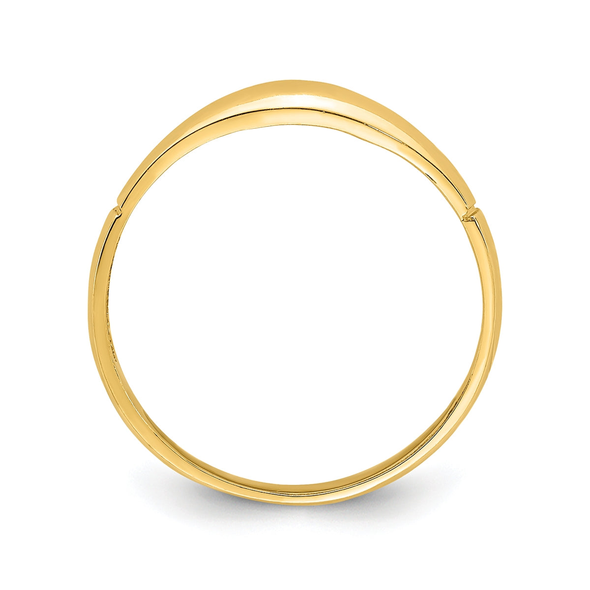 Diamond Cut Stackable Ring in 14K Yellow Gold front view