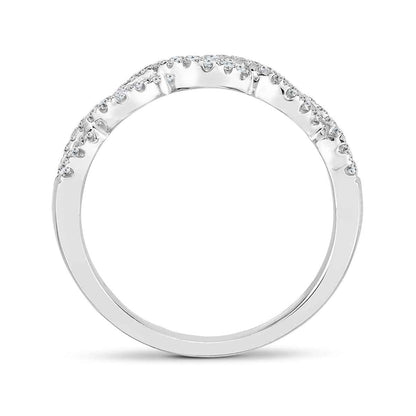 1/2 ct. tw. Diamond Twist Ring in 10K White Gold front view