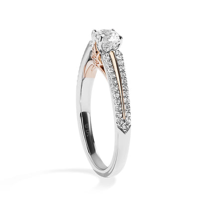 Star Wars Guardians of Light 3/4 ct. tw. Diamond Engagement Ring in 14K White & Pink Gold close-up detail