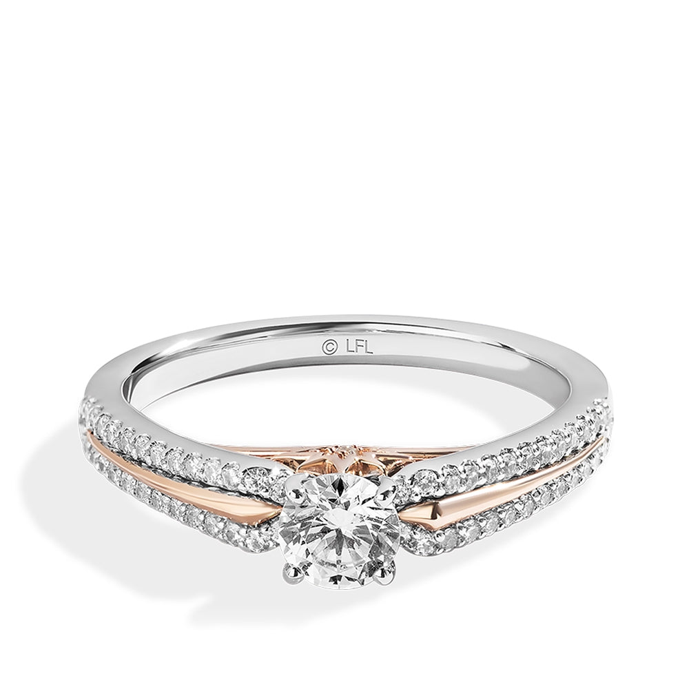 Star Wars Guardians of Light 3/4 ct. tw. Diamond Engagement Ring in 14K White & Pink Gold