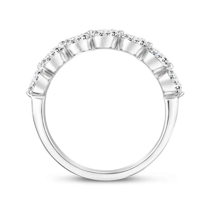 1-1/2 ct. tw. Round 7-Stone Diamond Ring in 14K White Gold front view